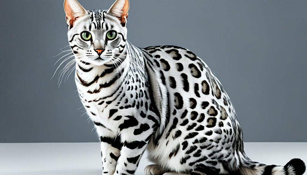 silver Bengal cat