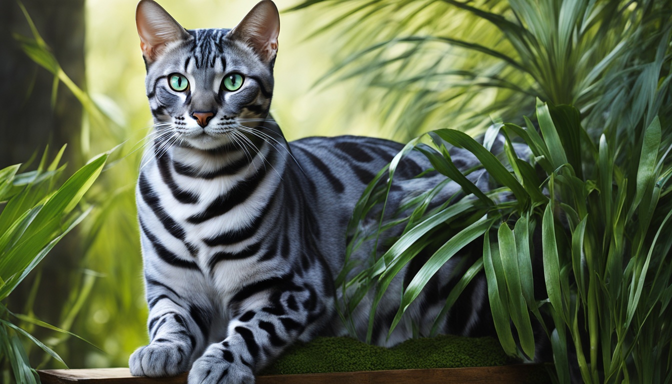 blue silver Bengal cat